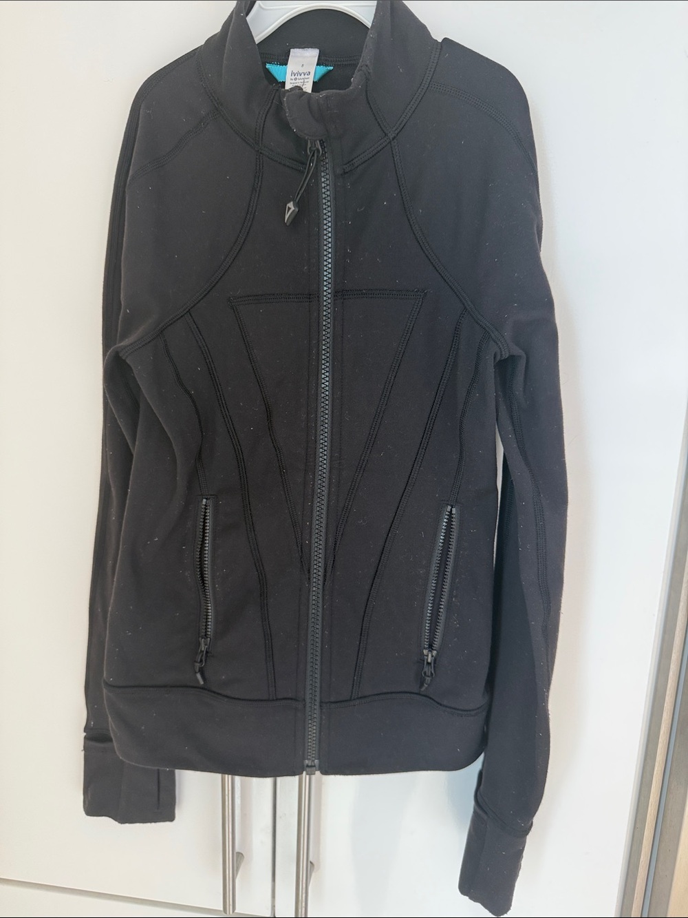 Ivivva Black Zip-Front Bomber Jacket